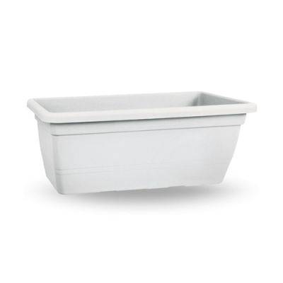 Fioriera Anthea in plastica rettangolare 50 cm bianco interno o esterno