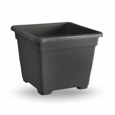 Vaso In Plastica Quadrato 54cm Antracite