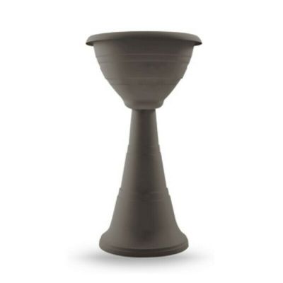 Vaso giardino fioriera a colonna H 70cm in plastica avana 