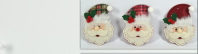 Appendino in feltro viso di Babbo Natale 13cm