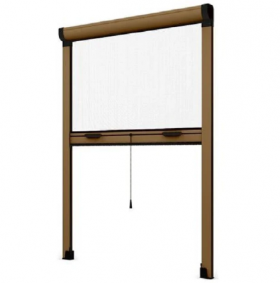 Zanzariera Per Finestra A Rullo Verticale Riducibile Con Frizione 60x150 Bronzo Sangiorgio