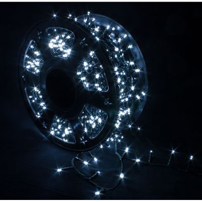Catena Luminosa 1000 LED Bianco Freddo Interno Esterno con 8 Giochi di Luce