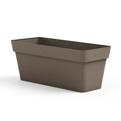 Vaso veca Fioriera da giardino Cleo in plastica resistente con ruote cm 100 avana 