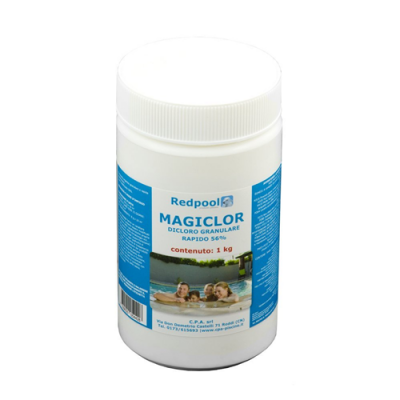 Cloro per piscina in granuli rapido 56% MAGICLOR -1KG trattamento acqua piscine