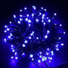 Catena 320 luci led blu da esterno o interno per presepe o albero di Natale 