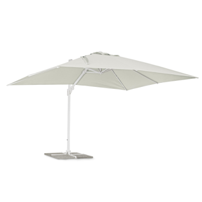 Verdelook Ombrellone da giardino braccio regolabile 3x3 ombrelloni bianco decentrato