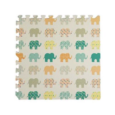 Tappeto puzzle antiscivolo elefante 60x60cm 4 pezzi bambini esterno interno gioco