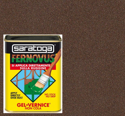 Vernice Gel antiruggine Fernovus 750ml micaceo marrone brunito Saratoga 