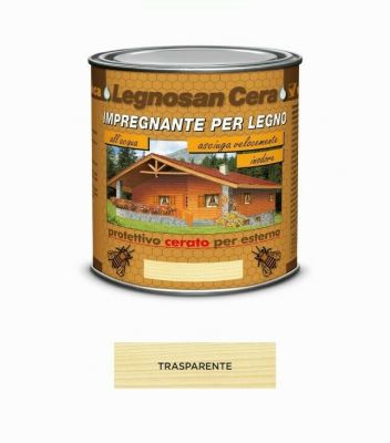 Impregnante per legno Trasparente protettivo cerato x esterno 750ml acqua Veleca