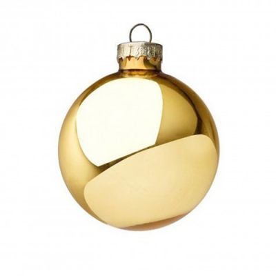 Set da 3 Sfere Natalizie lucide Oro 15 cm