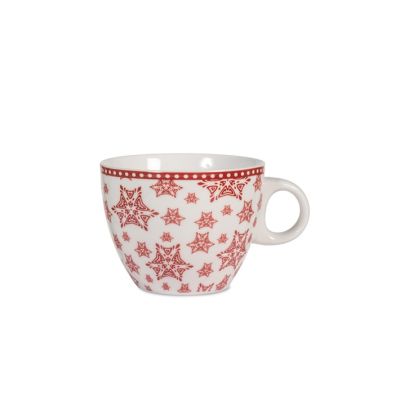 Tazza Té 23 cl Grace Rosso decorazione natalizia