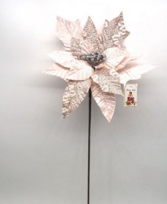 stelo stella natale velluto/cotone rosa 50x27cm