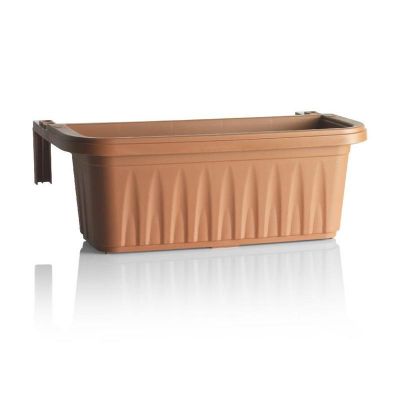 Bama fioriera balcone balconiera Rondine 60 cm terracotta regolabile in plastica 