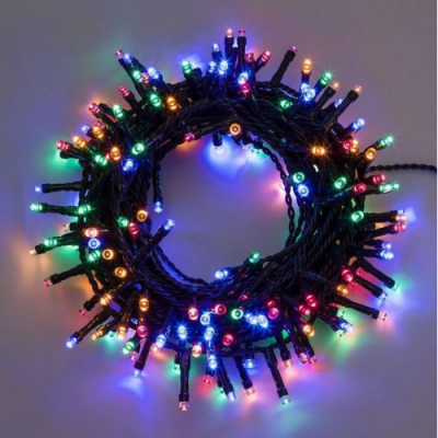 Catena 700 luci led multicolor da esterno o interno per presepe o albero di Natale