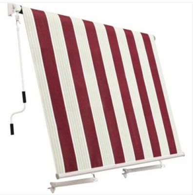 Tenda da Sole a Caduta inclinazione fissa cm 250 x 250 cm Bordeaux Beige per esterno