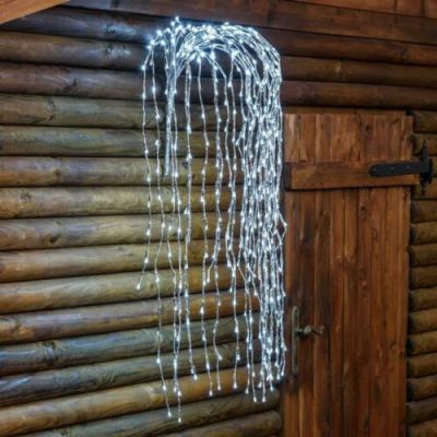 Ramo cadente bianco 480 led 5 mm bianco freddo luce fissa luci di Natale