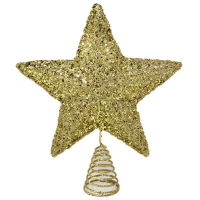 Punta Puntale Stella di Natale Colore Oro 30 cm