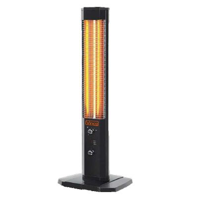 Stufa A Torre Elettrica In Carbonio Con Termostato 6001 200W Nera Vinco 70252