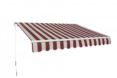 Tenda da sole a barra quadra 200x150 cm avvolgibile rigato bordeaux