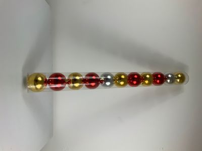 Confezione da 15 sfere palle natalizie per addobbi vari colori D.8