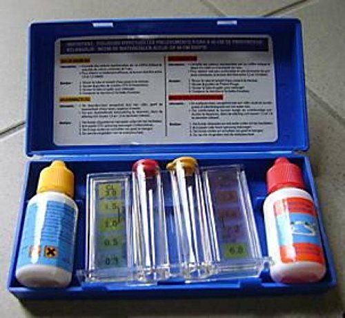 Kit D'analyse Piscine NEPTUNIO - Test PH Et Chlore, Réactifs Inclus, Pour Contrôle Rapide De L'eau
