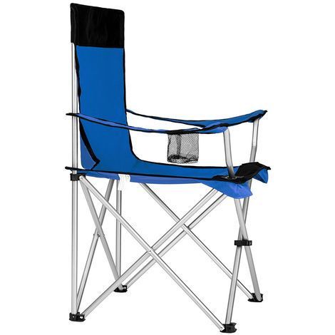 Nice C Sedia Da Spiaggia Pieghevole Con Ombrellone UPF 50 E Borsa Frigo - Portata 136 Kg, Blu