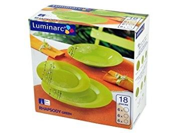 Luminarc Servizio Tavola 18 Pezzi Raphsody Verde