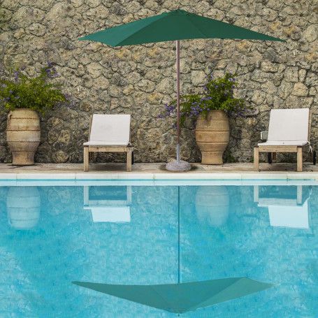 Ombrellone Da Giardino Tomaino 3x2m - Legno Teak, Apertura A Carrucola - Foto 5