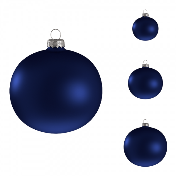 Palline per albero di natale in vetro blu opaco tinta unita 1pezzo