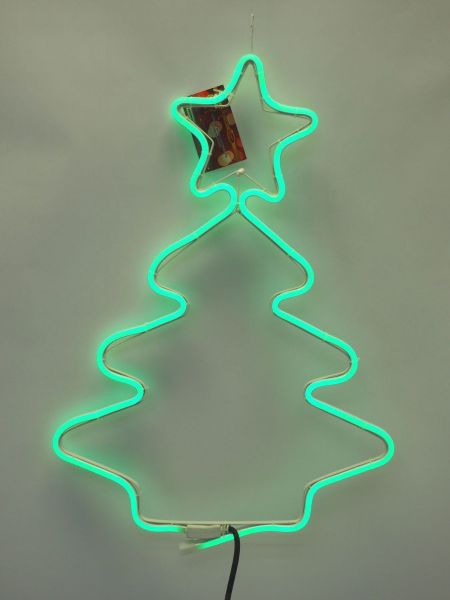 Abete 42x55cm 216 led verde tubo di luce da luminoso da eterno