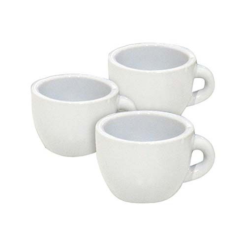 Servizio Caffè senza Piattino Napoli Porcellana Bianco 6 Unità
