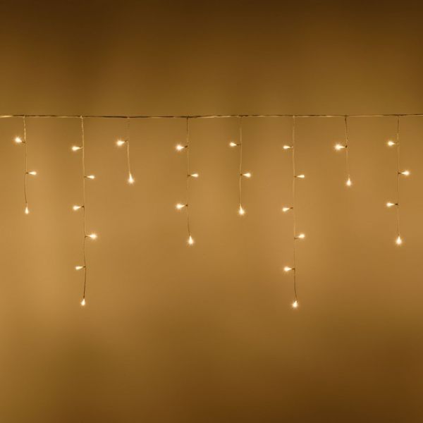 Tenda a cascata luminosa 255 led Bianco caldo luci di Natale D.5mm reflex 4m+768xH60cm