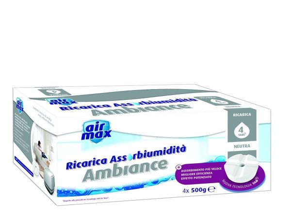 Ricarica assobi umidita airmax ricarica tab da 500g profumazione neutra confezione 4pz 