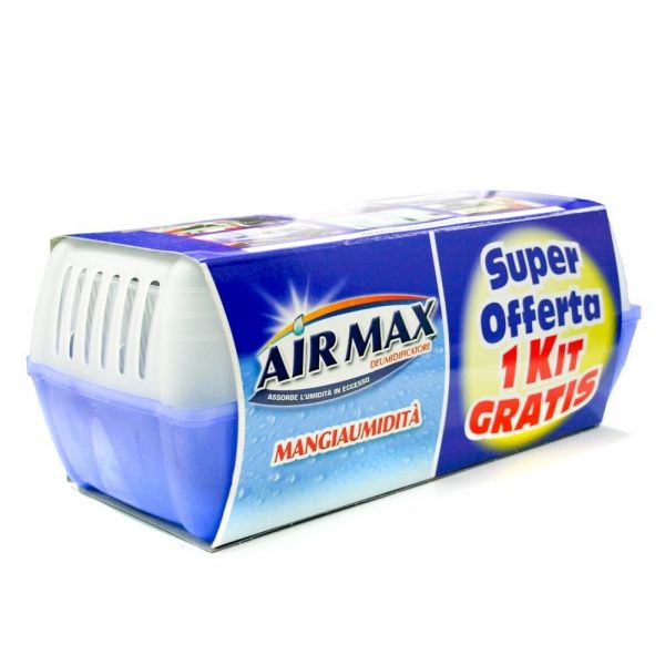 Deumidificatore mangiaumidità inodore Air Max con sali da 450gr con un kit in omaggio