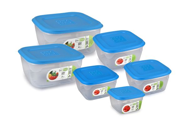 Contenitore Ermetico Blu Quadrato 4