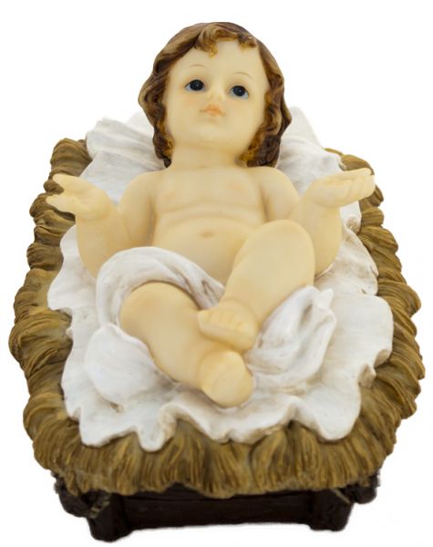 Gesu' bambino con culla 5 cm accessori per presepe