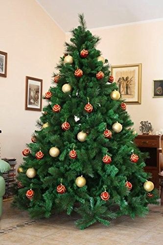 Albero di Natale Monte Rosa abete verde  240 cm con 2535 rami a stella