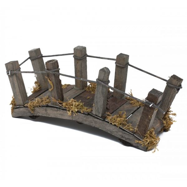 Ponte in legno per presepe 19,5x6x7 cm accessori