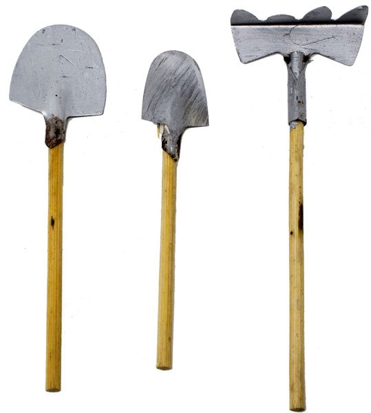 set 3 attrezzi da lavoro piccoli accessori per presepe