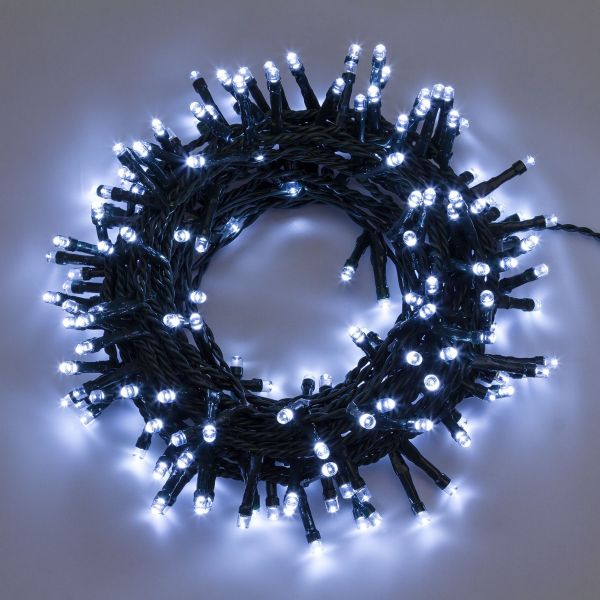 Catena 1000 luci led bianco freddo luce fissa da esterno e interno per presepe o albero di Natale 