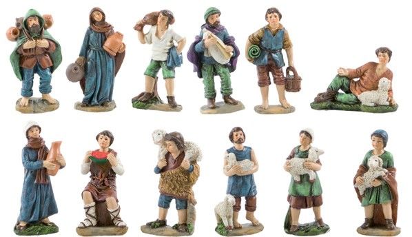 Pastore in resina personaggi per presepe 1pz 20 cm assortito
