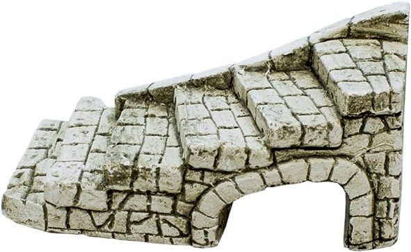 Scala per presepe con ponte in gesso cm 14 x 7,5 x H6,5