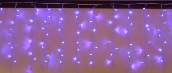 Tenda 250 LED con 50 led flash e 200 led fissi blu luci di Natale Prolungabile 5 m Blu