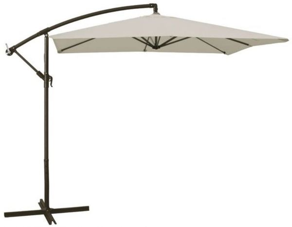 Ombrellone a braccio 2x3m ecrù rettangolare da giardino per esterno