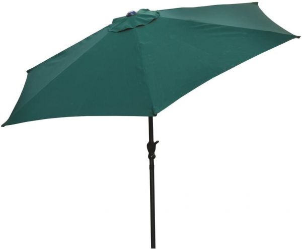 Ombrellone per esterno D. 270 in poliestere con manovella direzionabile arredo giardino verde