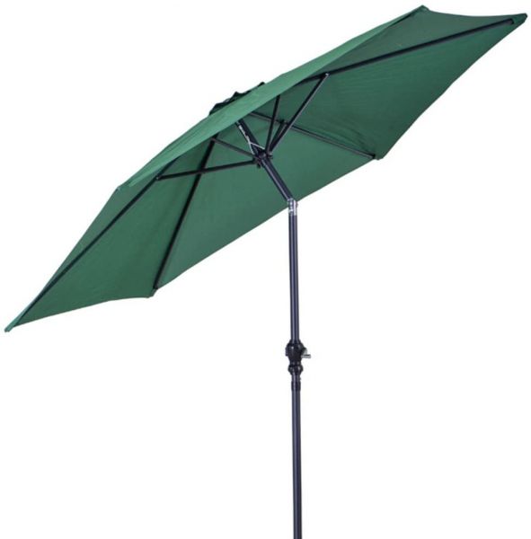 Ombrellone per esterno D. 270 in poliestere con manovella direzionabile arredo giardino verde