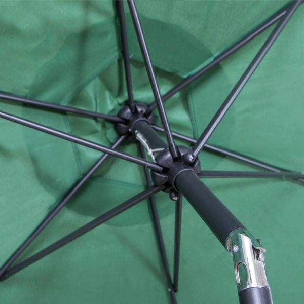 Ombrellone per esterno D. 270 in poliestere con manovella direzionabile arredo giardino verde