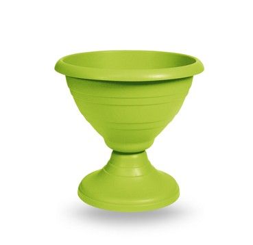Vaso da giardino fioriera con piedistallo fioriera campana 30 cm verde anice
