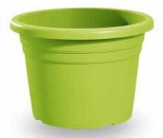 Vaso in plastica cilindro Jesolo arredo giardino piante fiori 16 cm verde anice 