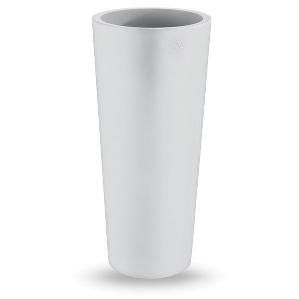 VASO DA GIARDINO DA ESTERNO CACHE-POT ROTONDO ALTO GENESIS BIANCO